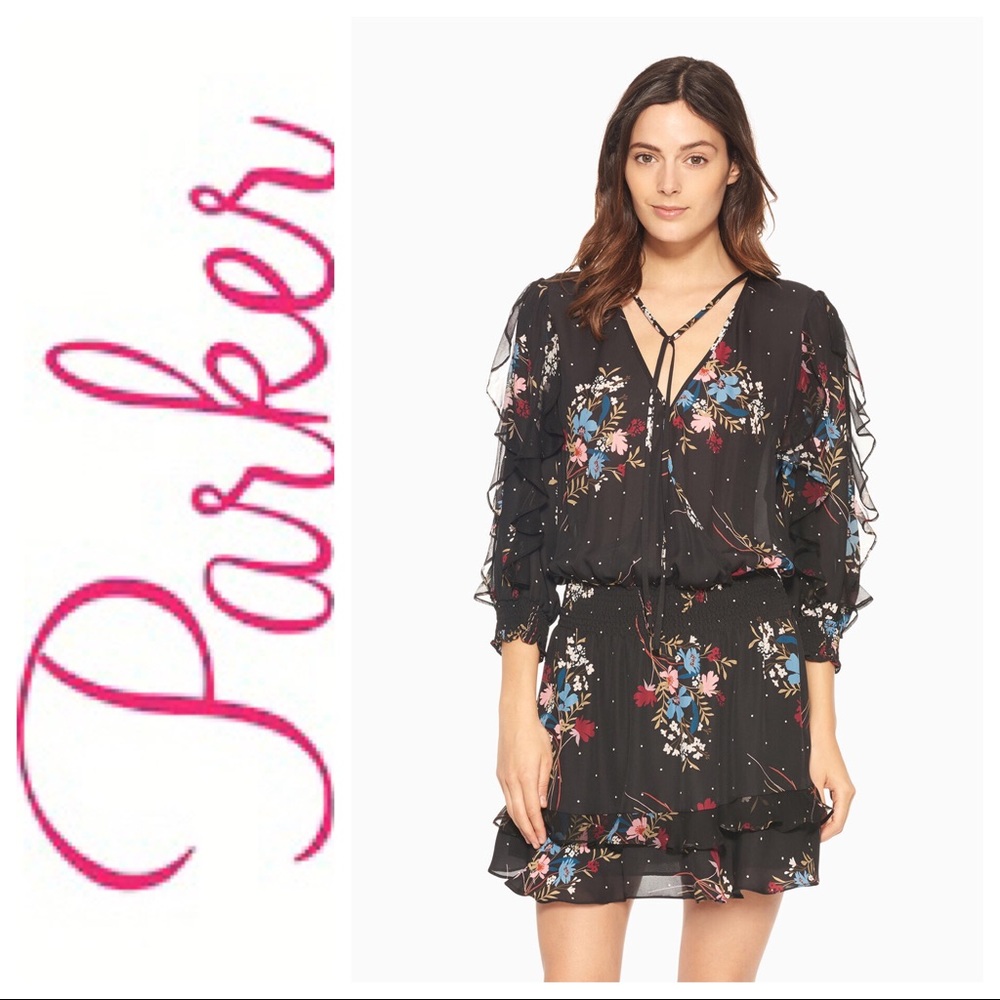 COPY - Parker Boho 100% Silk Floral Mini Dress